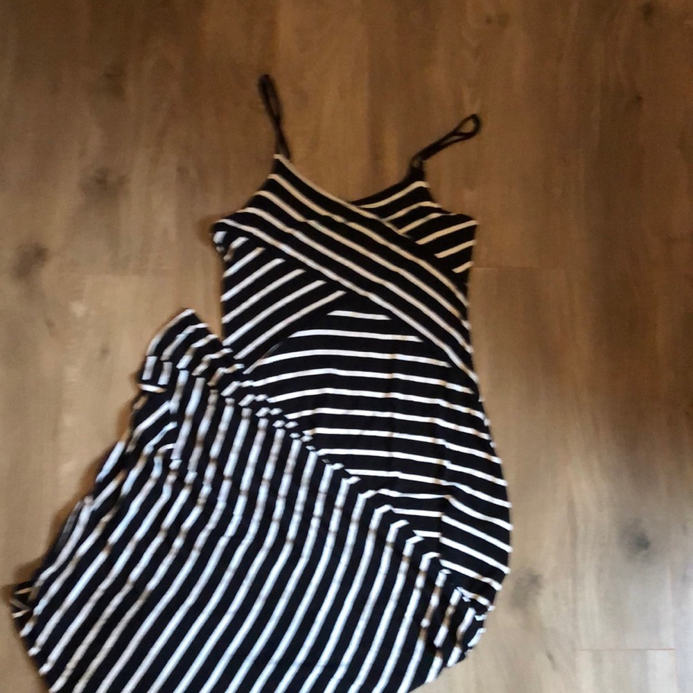 Mossimo Black and White Striped Maxi Dress